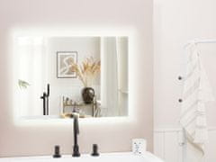 Beliani Koupelnové zrcadlo s LED osvětlením obdélníkové 60 x 80 cm CORROY
