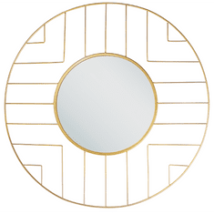 Beliani Nástěnné zrcadlo kulaté ø 60 cm zlaté HESDIN