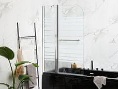 Beliani Sprchová zástěna do vany z tvrzeného skla 140x100 cm TUAPI