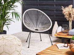 Beliani Sada 2 židlí z umělého ratanu ø 70 cm světle šedá ACAPULCO II