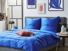 Beliani Bavlněné povlečení 155 x 220 cm modré HARMONRIDGE