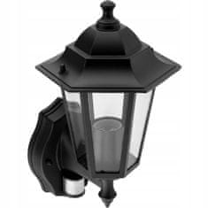 LUMILED Zahradní lampa E27 fasádní nástěnné svítidlo BELLIS s pohybovým senzorem