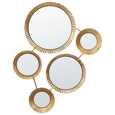 Beliani Nástěnné zrcadlo kovové 55 x 36 cm zlaté WATTRELOS