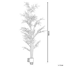 Beliani Umělá rostlina v květináči 160 cm BAMBOO