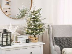 Beliani Vánoční stromeček v jutovém pytli 90 cm zelený RINGROSE