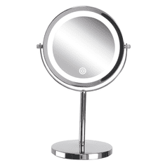 Beliani Kosmetické stolní zrcadlo s LED osvětlením ø 20 cm VERDUN
