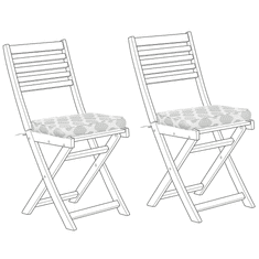 Beliani Sada 2 polštářů na zahradní židle mátá FIJI