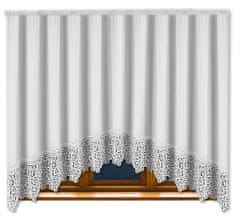 Strefa Firan Hotová záclona VIRGINIA 400x150 cm,BÍLÁ