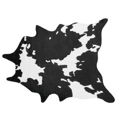 Beliani Koberec z umělé hovězí kůže 130 x 170 cm černý / bílý BOGONG