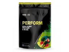 VivoLife  PERFORM - RAW VEGAN PROTEIN & BCAA, jahoda-vanilka (988 g), rostlinný protein