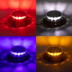 Stualarm LED maják, 12-24V, 12x3W vícebarevný, magnet (wl140mcolor)