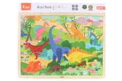 Viga Dřevěné puzzle 48 dílků - dinosauři