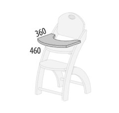 Domestav Stolek k židli Klára 1 smrk Barva: bílá