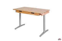 Domestav Domino psací stůl s kovovou podnoží 110 cm buk, mořený