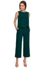 Stylove Dámské kalhoty S256 - Stylove tmavě zelená M-38