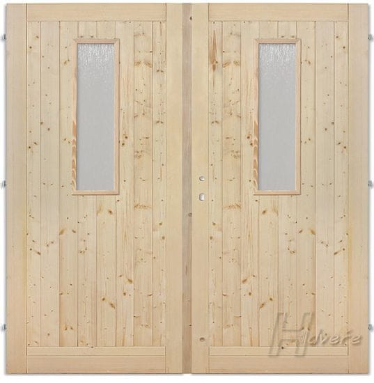 Hdveře vrata palubkové dveře sklo 212/203 včetně dřevěné zárubně, zámek fab