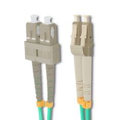 Qoltec Optický kabel LC/UPC - SC/UPC | Multimode | 50/125 | OM4 | Duplex | 3m