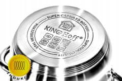 KINGHoff Sada ocelových hrnců Hrnce Silver 6 Ele 2.1, 2.9, 3.9L Kh-4446