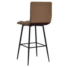 Vidaxl Barové židle, 2 ks, tmavě hnědá, umělá kůže