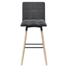 Vidaxl Barové židle, 2 ks, tmavě šedé, čalouněné látkou