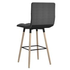 Vidaxl Barové židle, 2 ks, tmavě šedé, čalouněné látkou