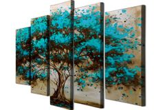 Hanah Home Vícedílný obraz BLUE TREE 105x70 cm
