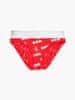 Dámské kalhotky 000QD3789E - W5H - Červená, bílá - Calvin Klein červená S