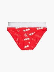 Calvin Klein Dámské kalhotky 000QD3789E - W5H - Červená, bílá - Calvin Klein červená S