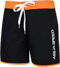 Aqua Speed AQUA SPEED Plavecké šortky Evan Junior Black/Orange 8/10
