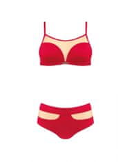 Dvoudílné dámské plavky Gabon - S1085 - 19 - Self 40D červená