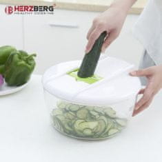 LEBULA Herzberg HG-8032: Kráječ zeleniny s miskou a skladovací nádobou