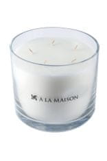 A La Maison Vonná svíčka ve skle WHITE hoří 150 hodin