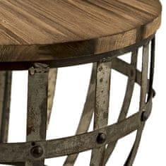 Clayre & Eef Odkládací stolek dřevo a kov 64051