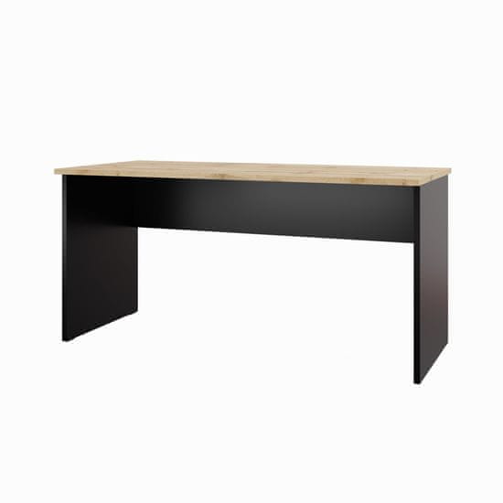 Nejlevnější nábytek Kancelářský psací stůl NEJBY GIANNI, černá/dub wotan