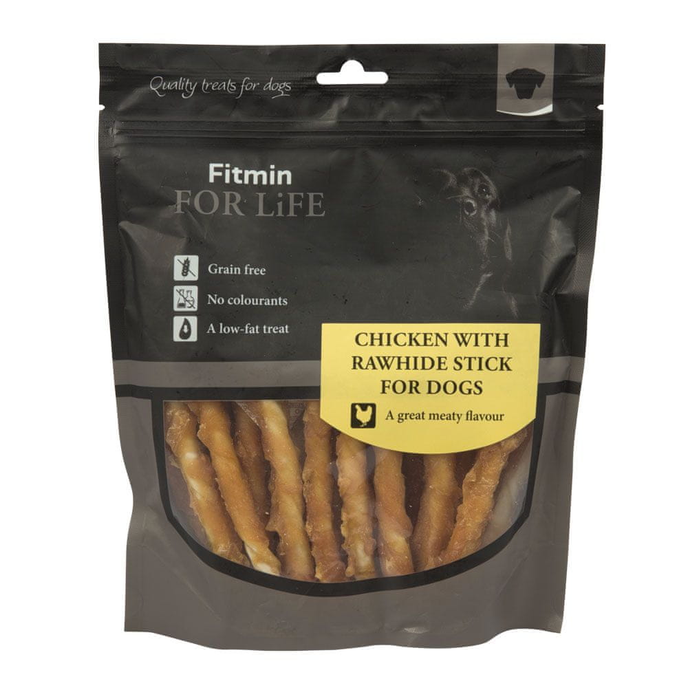 Fitmin For Life dog treat chicken with rawhide stick 400 g