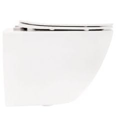 REA Závěsná wc mísa včetně sedátka rimless carlo flat mini bílá (REA-C2760)