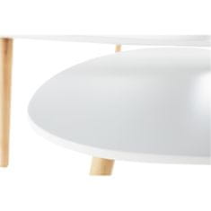 KONDELA Konferenční stolek (2 ks) Folko New - bílá / buk