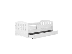Kocot kids Dětská postel Classic I bílá, varianta 80x160, se šuplíky, s matrací