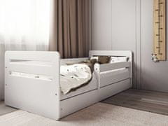 Kocot kids Dětská postel Tomi bílá, varianta 80x140, bez šuplíků, s matrací