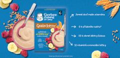 Gerber Natural mléčná kaše pšenično-ovesná malina a banán 220 g