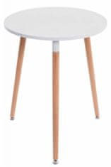 BHM Germany Odkládací stolek Amalie, 60 cm, bílá / přírodní