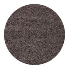 Ayyildiz Kusový koberec Dream Shaggy 4000 taupe kruh 120x120 (průměr) kruh