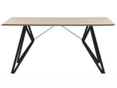Beliani Jídelní stůl 160 x 90 cm světlé dřevo BUSCOT