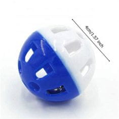 Surtep Animals Plastový míček pro kočku s rolničkou 4 cm Modrá