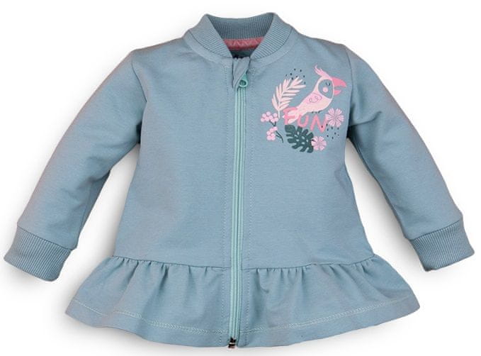 Nini dívčí kojenecká mikina z organické bavlny ABN-3219 80 modrá