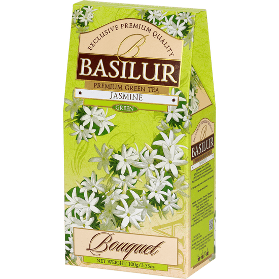 Basilur Cejlonský zelený jasmínový čaj. 100g. Bouquet Jasmine