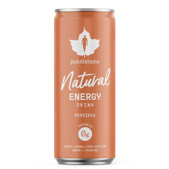 Natural Energy Drink 330 ml - peach