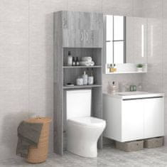 Greatstore Koupelnová skříňka šedá sonoma 64 x 25,5 x 190 cm
