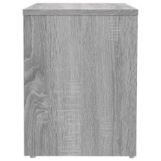Greatstore Noční stolek šedý sonoma 40 x 30 x 40 cm kompozitní dřevo