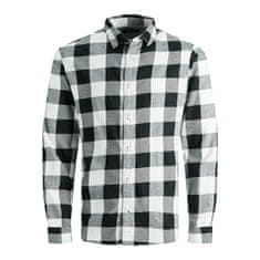Jack&Jones Pánská košile JJEGINGHAM Slim Fit 12181602 Whisper White (Velikost L)